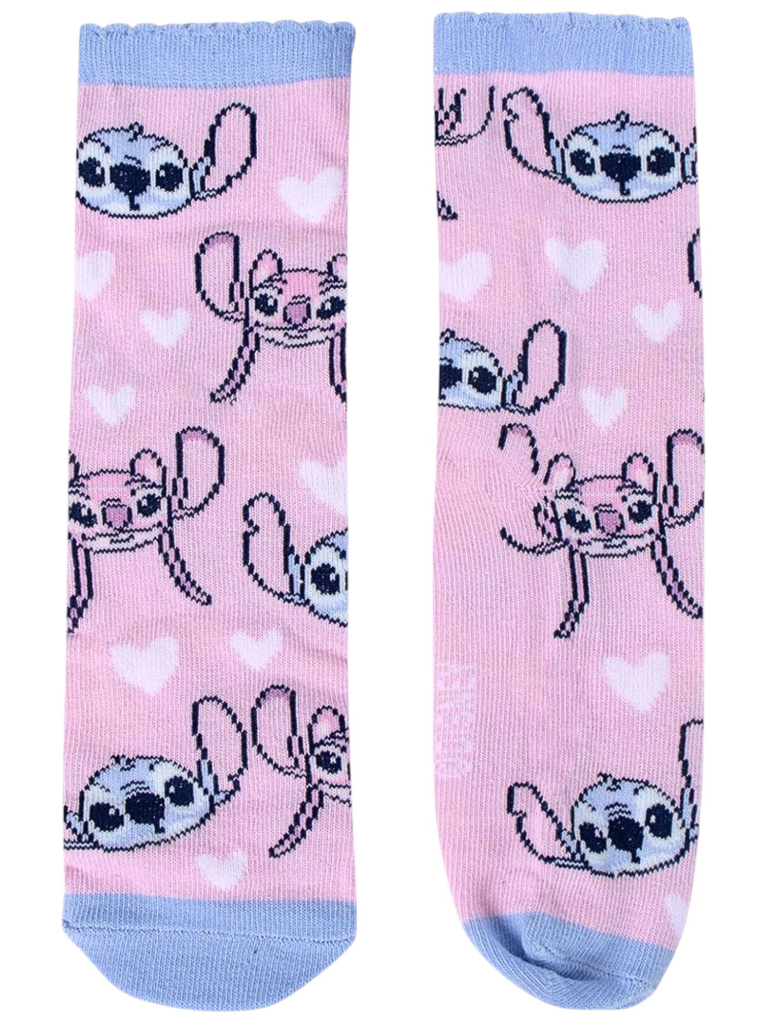 Cerdá Socken Stitch & Angel (4-Paar) Geschenkset mit Spardose Gr.27-38