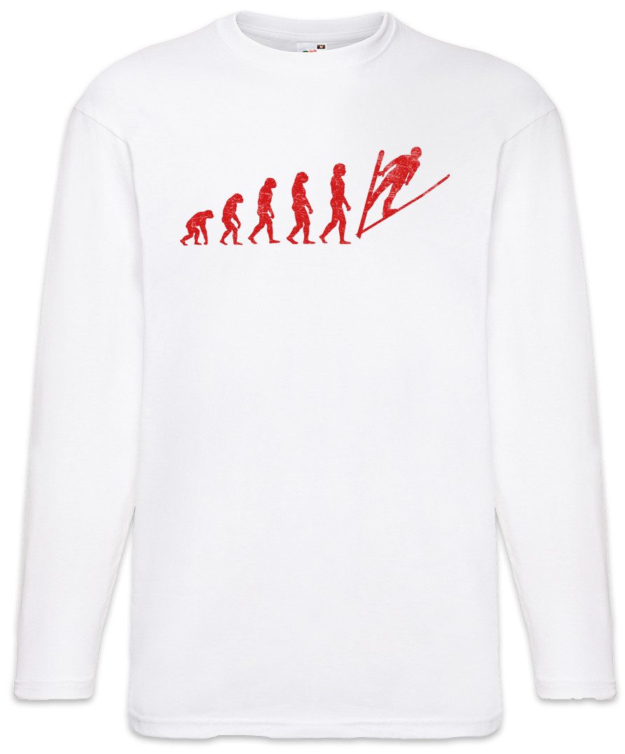 Urban Backwoods Langarmshirt Ski Jump Evolution Langarm T-Shirt Skispringen Skiflieger Skispringer (1-tlg) Skiahrer Skiing Skisprung Weitsprung