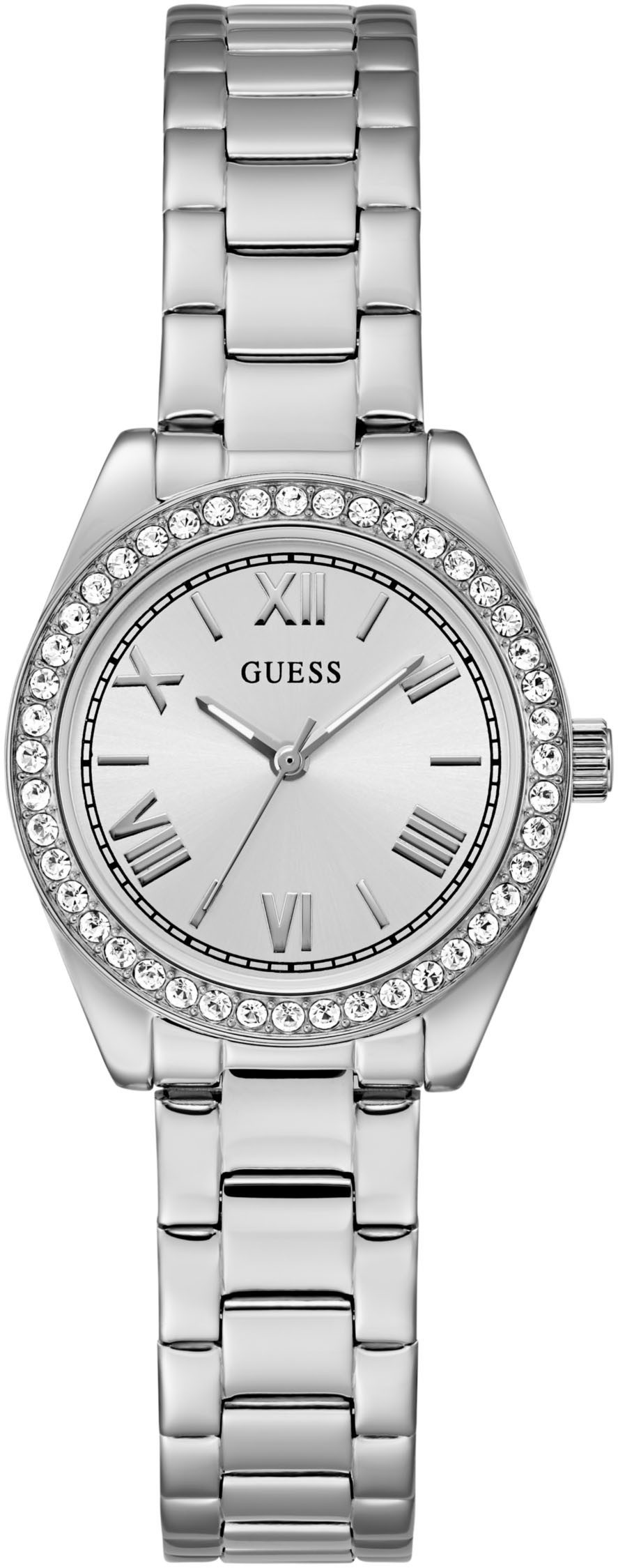 Guess Quarzuhr MINI LUNA GLITZ GW0841L6, Armbanduhr, Damenuhr, Edelstahlarm günstig online kaufen