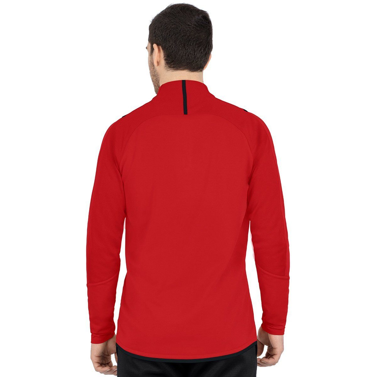 Jako Langarmshirt Ziptop Challenge - Fleece-Innenseite, Zip-Reissverschluss - rot Herren