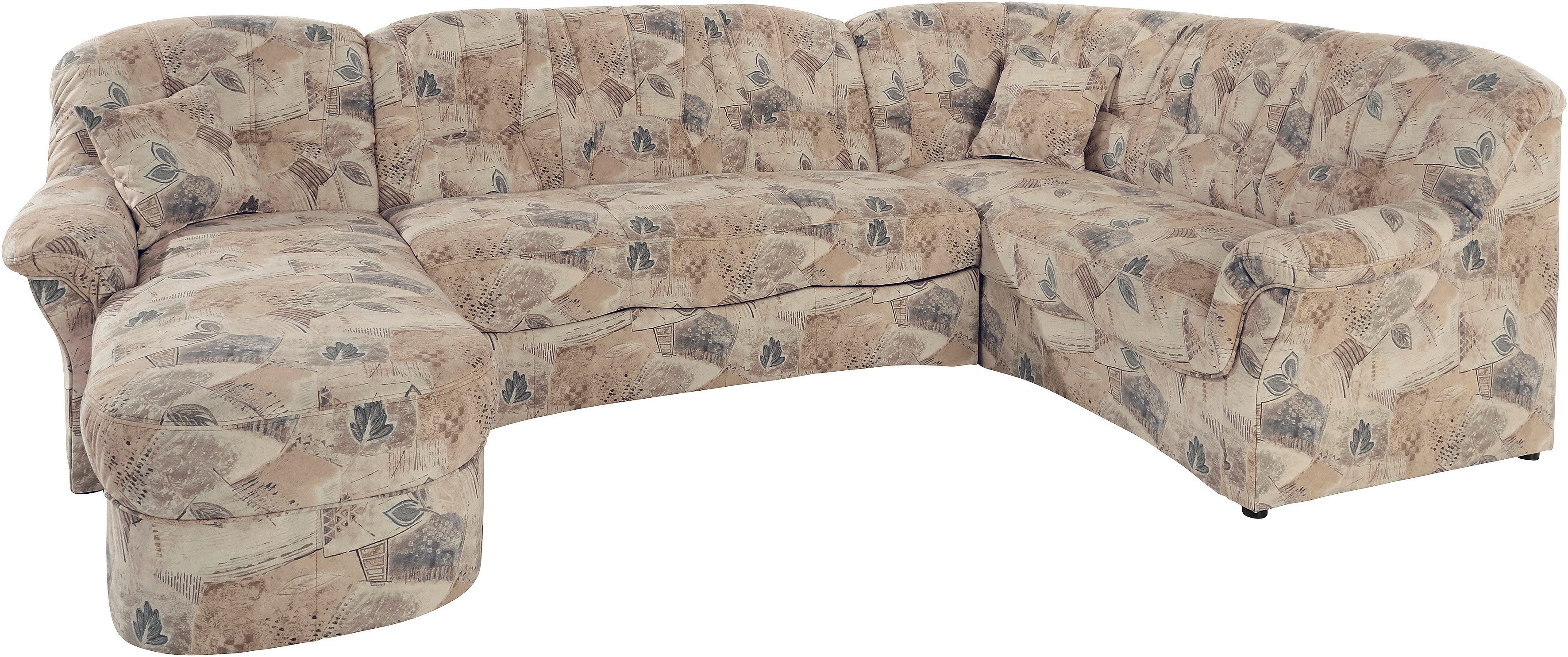 DOMO collection Wohnlandschaft Bahia U-Form, B/T: 308/200 cm, mit Federkern, belastbar bis 140kg/Sitz, Microfaser, natur