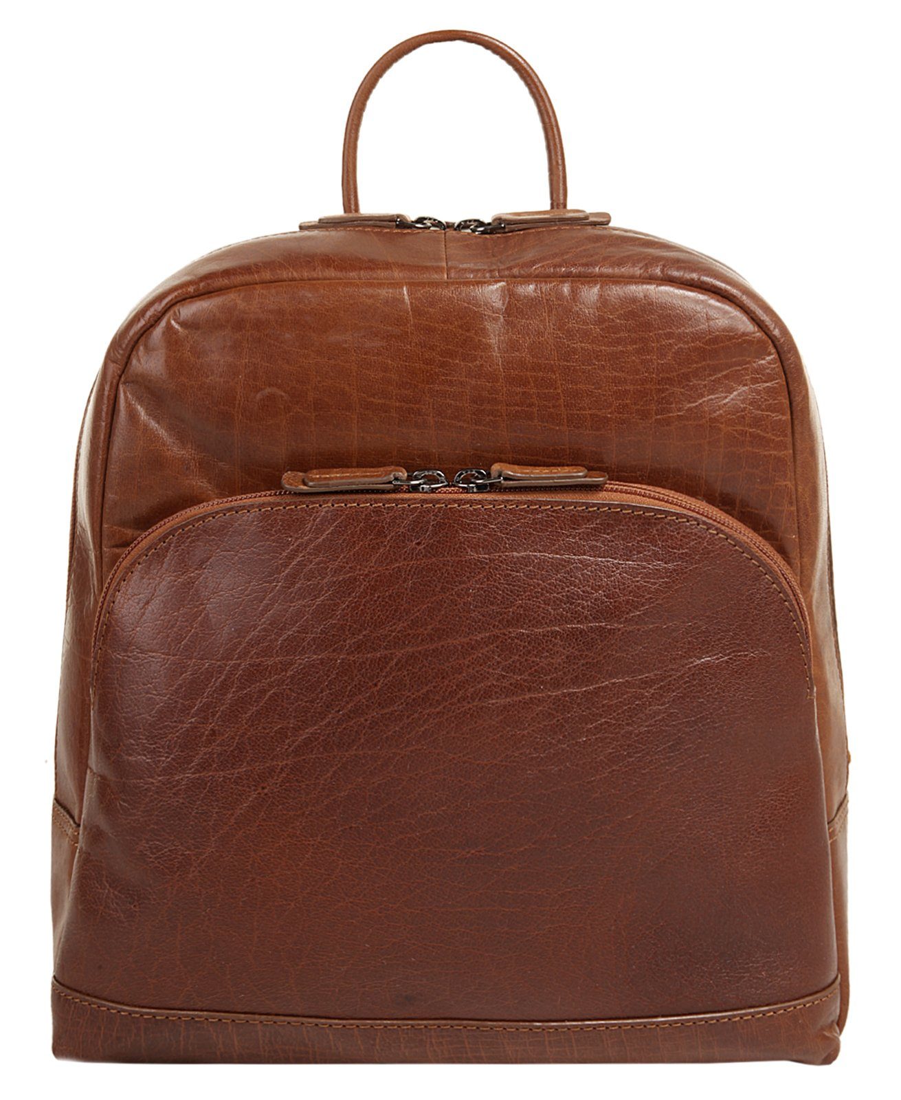 X-Zone Tagesrucksack, echt Leder cognac