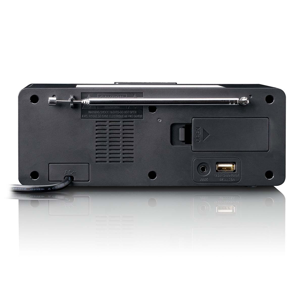 Lenco Radiowecker CR-540BK FM-Radio, USB-Ladefunktion, dimmbares Nachtlicht für sanftes Aufwachen