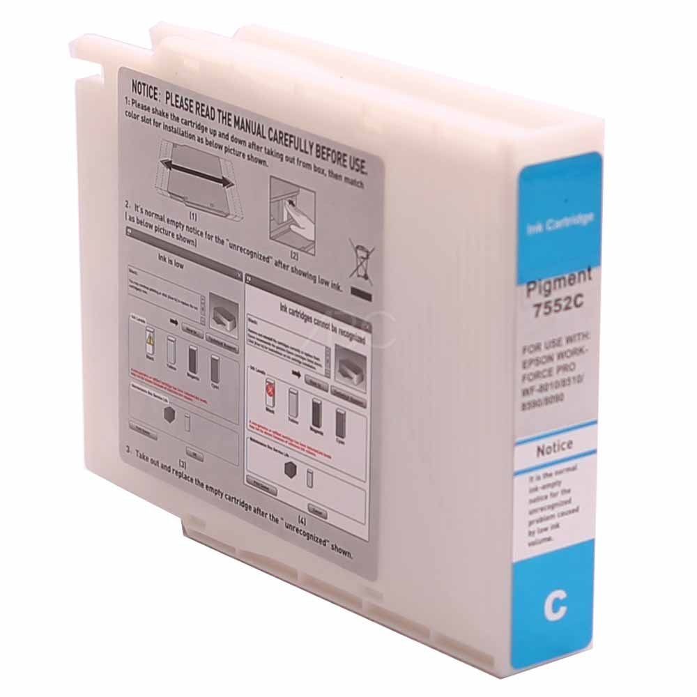 ABC Tintenpatrone (Kompatible Druckerpatrone für Epson T7552 Cyan Workforce, WF8090DTWC WF8090D3TWC WF8510DWF WF8590DWF WF8590DTWF WF8590D3TWF WF85)