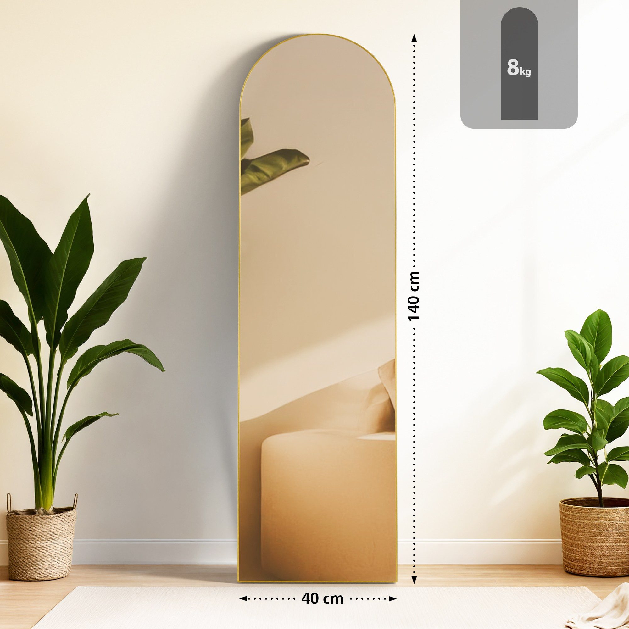 CLP Standspiegel Moline, Standspiegel und Wandspiegel in einem, Metallrahme günstig online kaufen