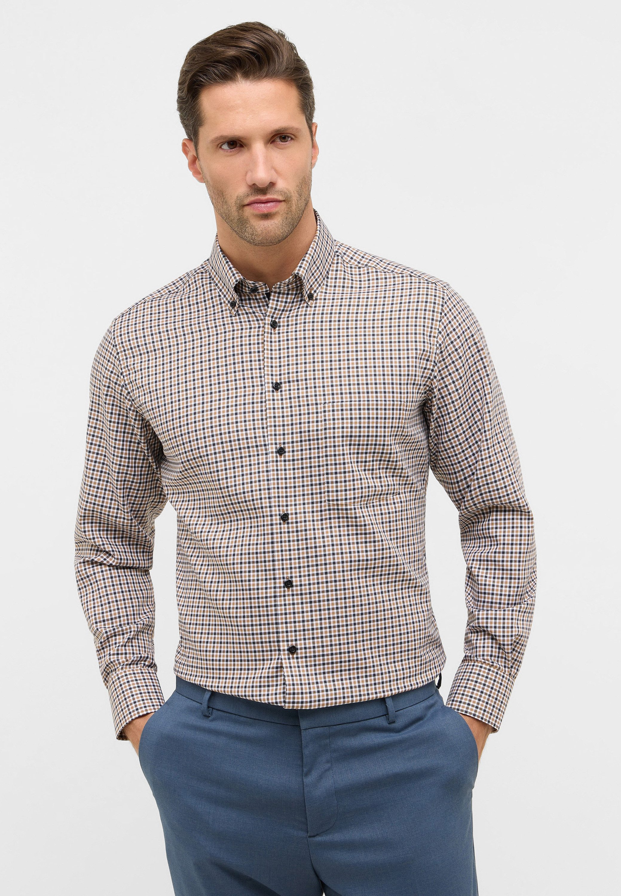 Eterna Langarmhemd MODERN FIT NON IRON (bügelfrei) günstig online kaufen