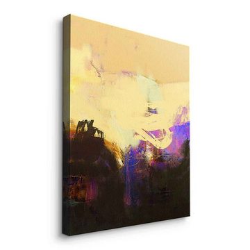 DOTCOMCANVAS® Leinwandbild Sublimation, Leinwandbild orange gelb braun moderne abstrakte Kunst Druck Wandbild