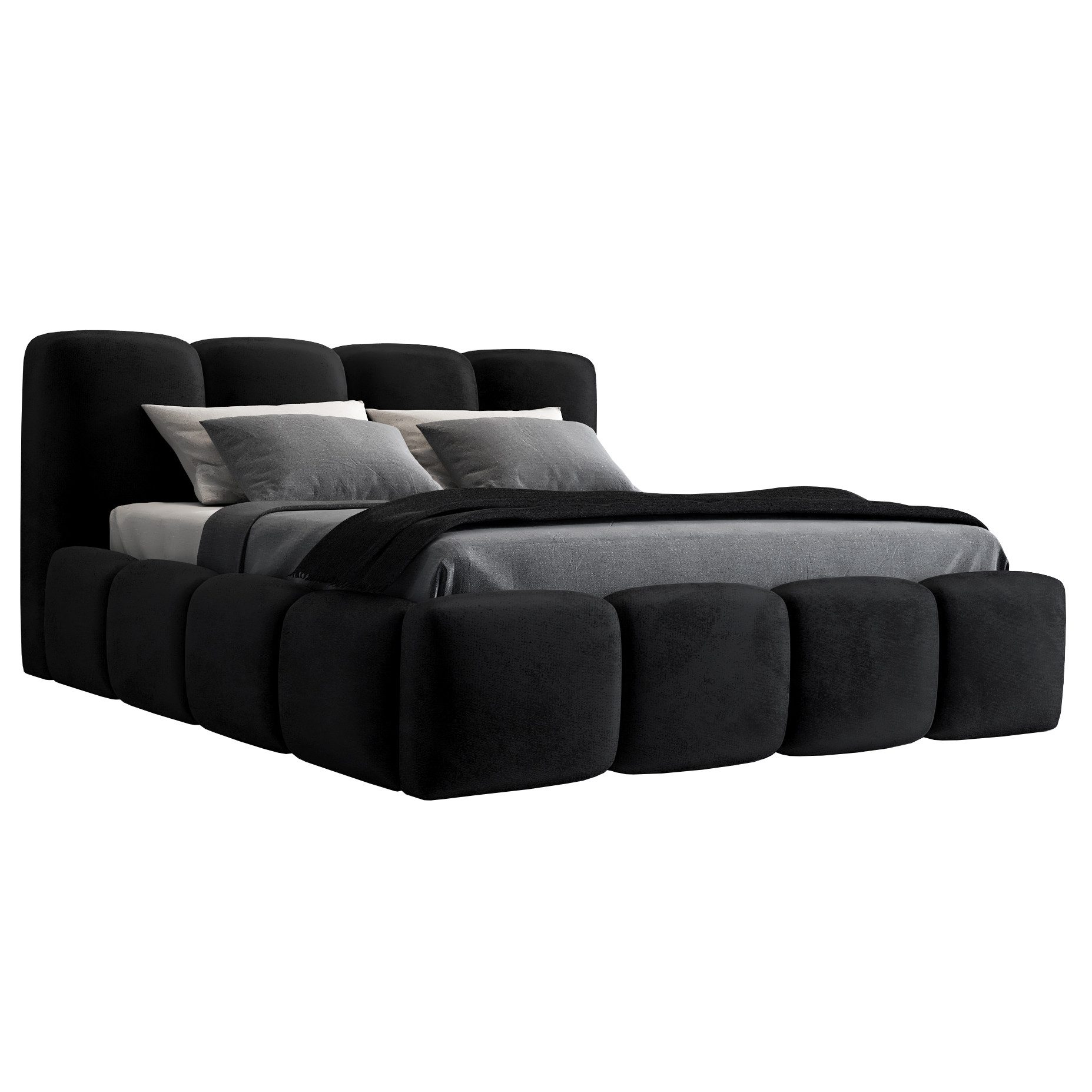 A&J MöbelLand GmbH Polsterbett DONA-OM mit Lattenrost und Bettkasten. (Bett mit Kopfteil. Lattenrost und Bettkasten Inclusive! Viele Varianten zur Auswahl – wählen Sie Größe und Farbe!, TOP ANGEBOT), Länge: 220 cm Höhe Kopfteil: 100 cm