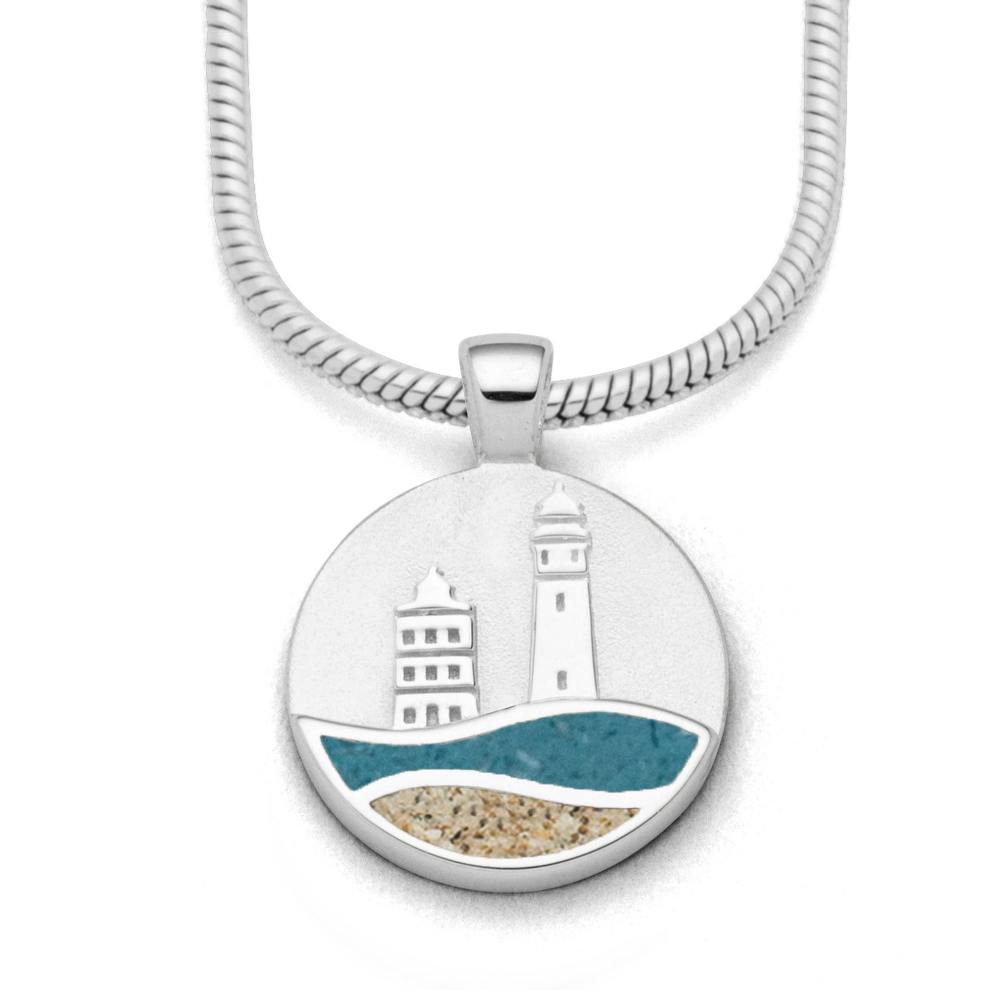 Kettenanhänger DUR Schmuck: Anhänger Strandwellen "Kap Arkona" 15 mm, mit Strandsand