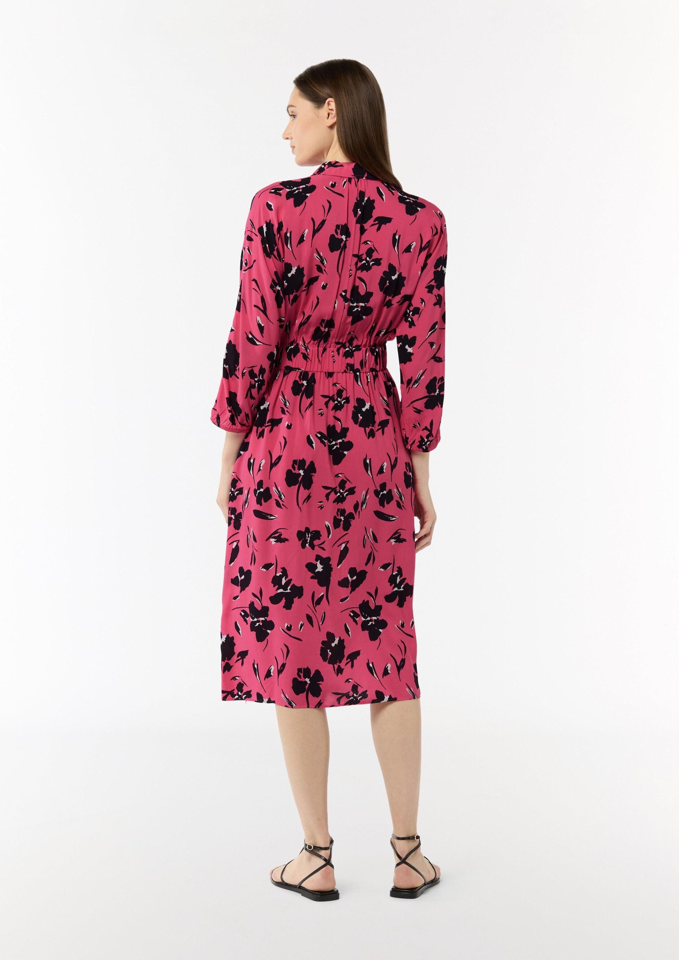 comma Midikleid Kleid Midi-Kleid mit Hemdkragen