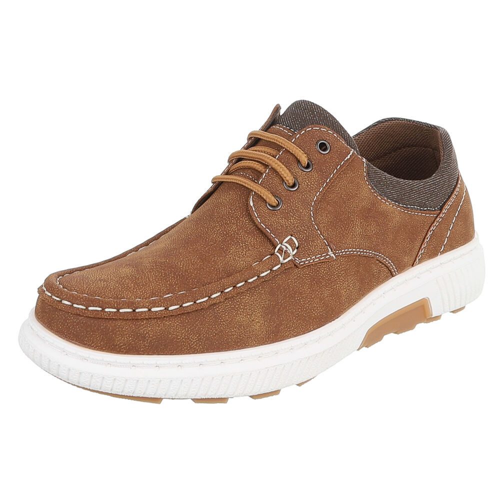 Coolwalk Herrenschuh Schnürschuh Casual mit Profilsohle Schnürschuh (92009915) Flach Schnürer in Camel