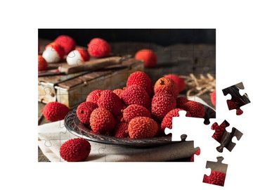 puzzleYOU Puzzle Lychee-Beeren aus biologischem Anbau, 48 Puzzleteile, puzzleYOU-Kollektionen Obst, Essen und Trinken