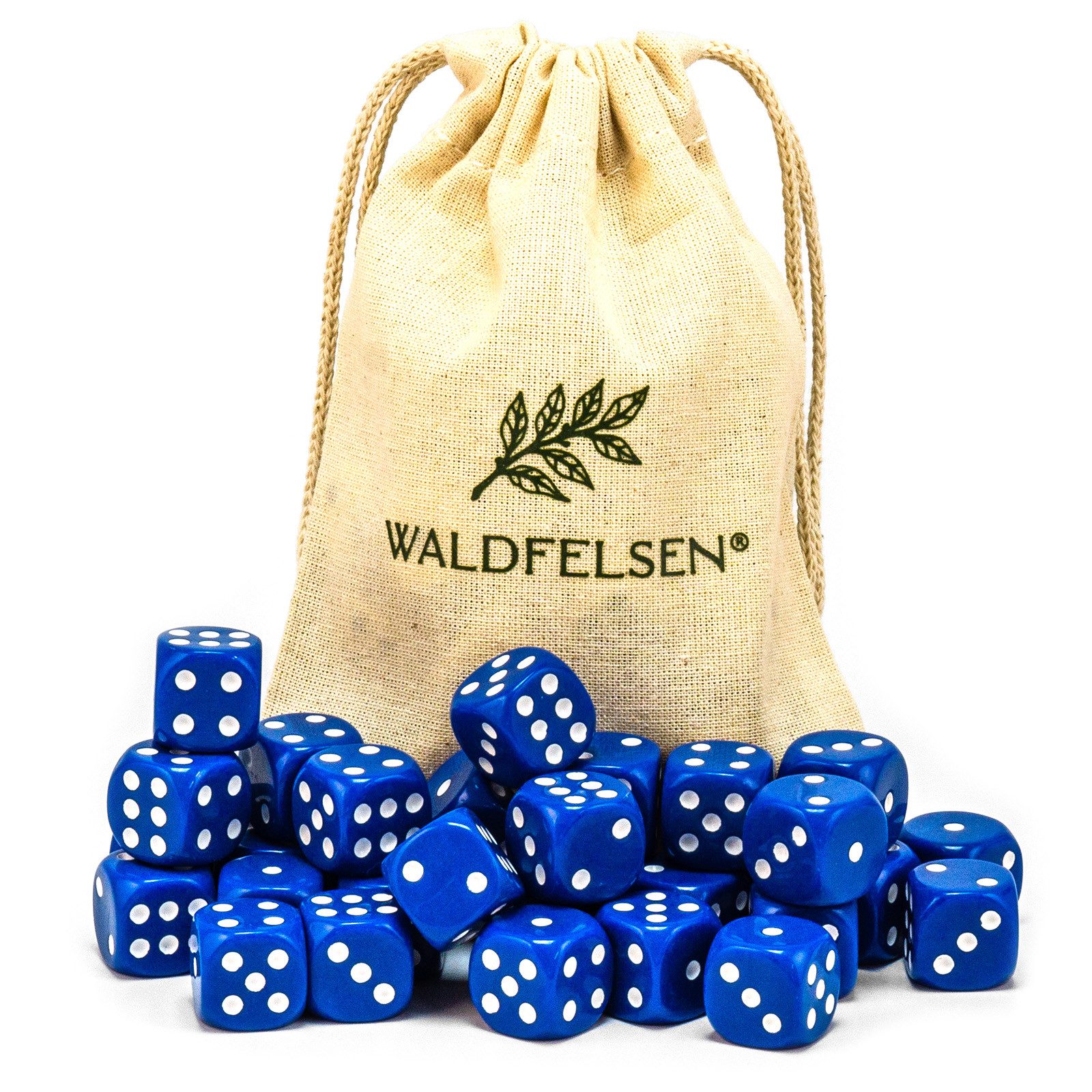 Waldfelsen Spiel – 2-50 Stk Standard Spielwürfel 16 mm Acrylwürfel Würfel bunt, Spielmaterial, Verschiedene Farben