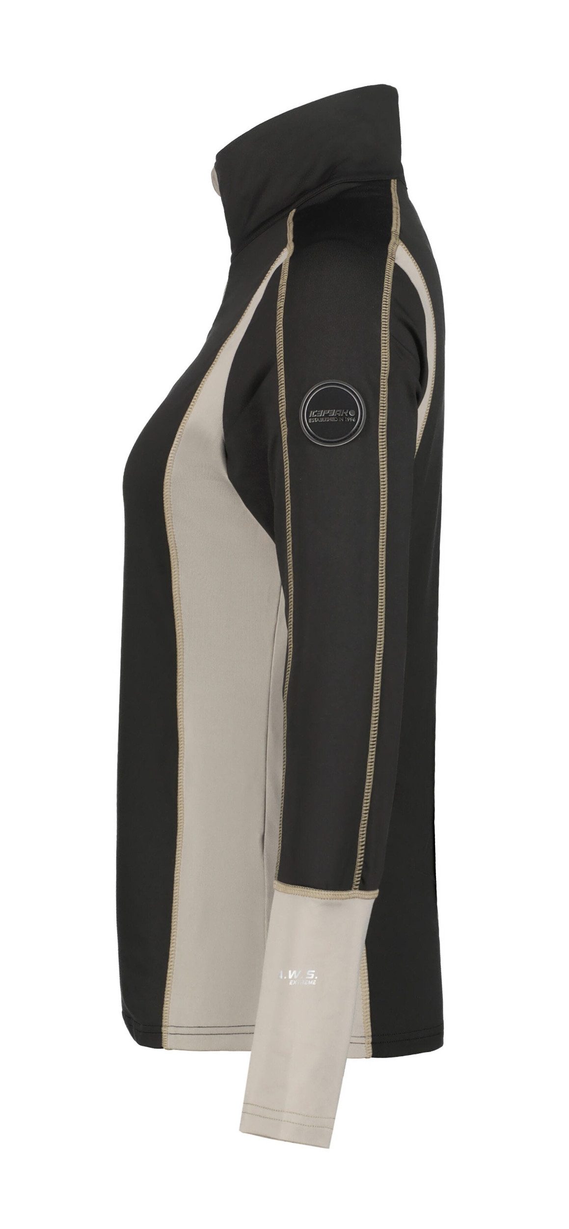 Icepeak Rollkragenpullover FARIBAULT Damen Funktions- Skipullover schwarz/weiß