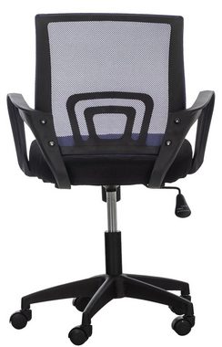 TPFLiving Bürostuhl Audrey mit bequemer ergonomisch geformter Rückenlehne (Schreibtischstuhl, Drehstuhl, Chefsessel, Bürostuhl XXL), Gestell: Kunststoff schwarz - Sitzfläche: Netzbezug lila