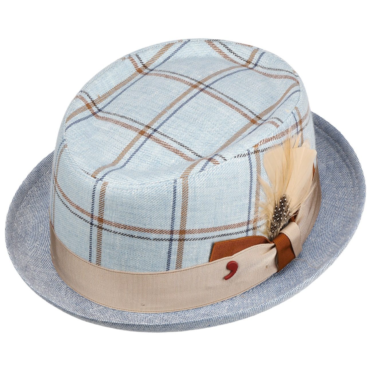 Alfonso D´Este Sonnenhut (1-St) Porkpie mit Futter, Made in Italy