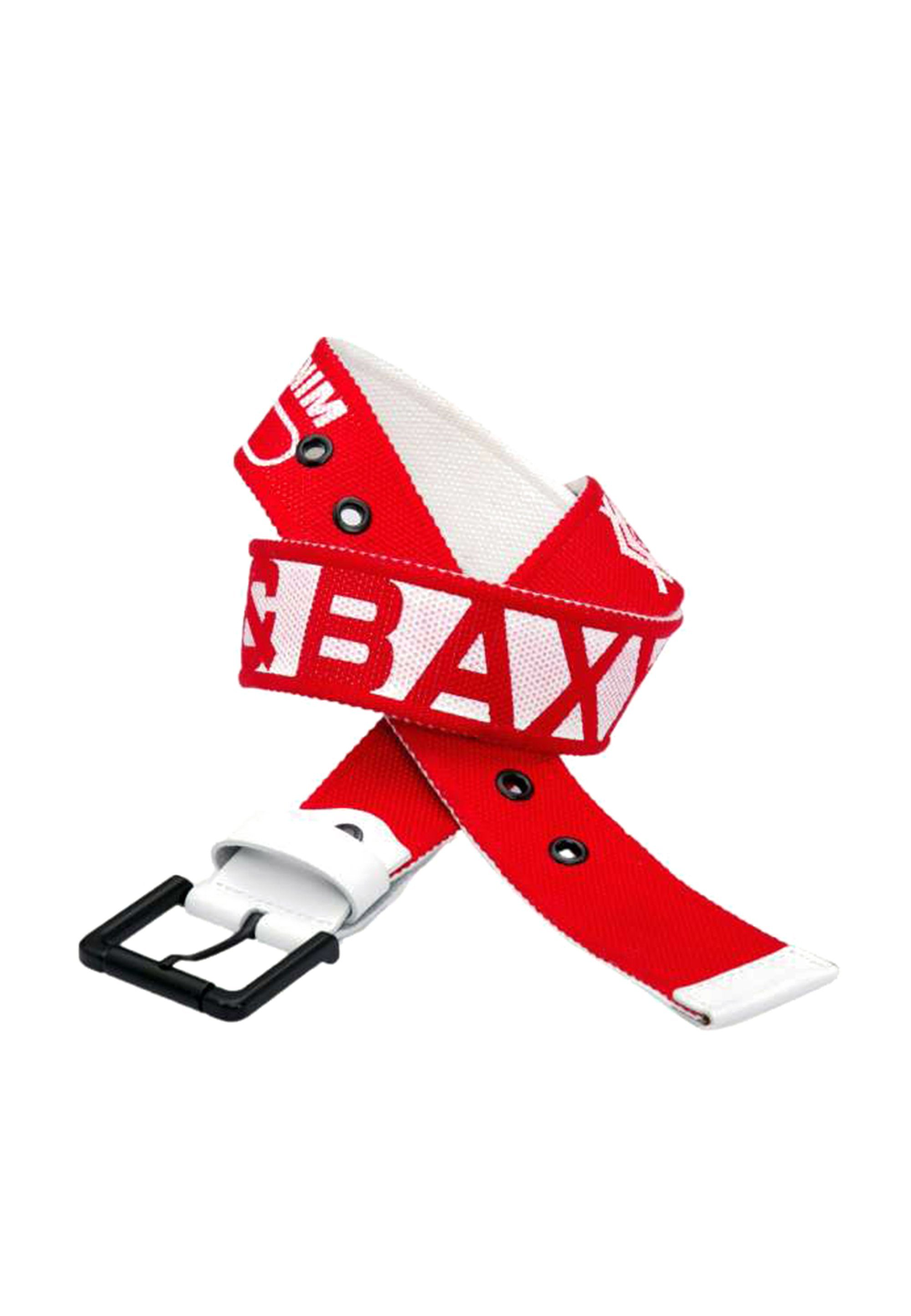 Baxx mit Cipo Markendesign Stoffgürtel rot-weiß & coolem