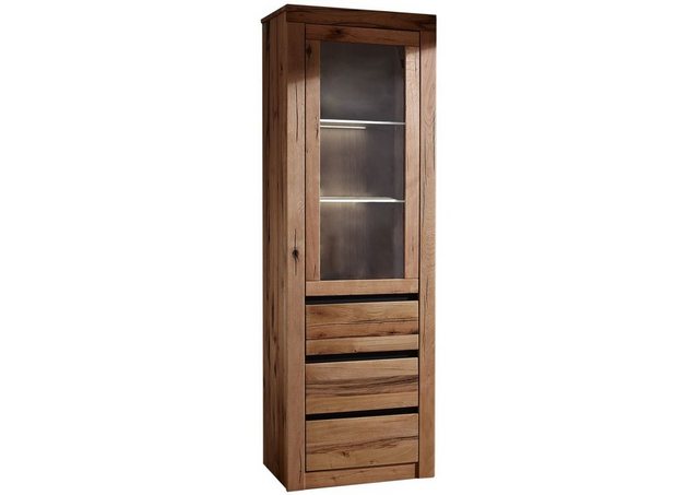 Massivmoebel24 Standvitrine #121 (Vitrine Wild-/Zerreiche 62x42x191 natur g günstig online kaufen