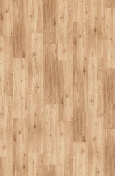 Teppichfliese Velour Holzoptik Eiche natur, Infloor, rechteckig, Höhe: 6 mm, 14 Stück, 4 m², 25 x 100 cm, selbsthaftend, für Stuhlrollen geeignet