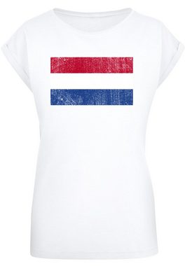 F4NT4STIC T-Shirt Netherlands NIederlande Holland Flagge distressed Print