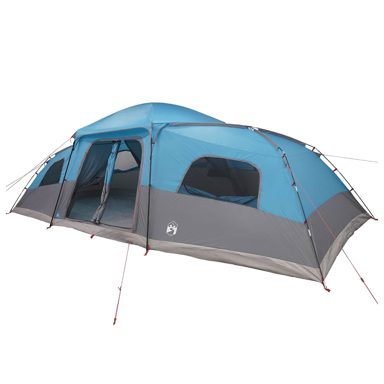 vidaXL Kuppelzelt Familienzelt mit Regenschutz wasserdicht 18 Personen Blau, (1 tlg)