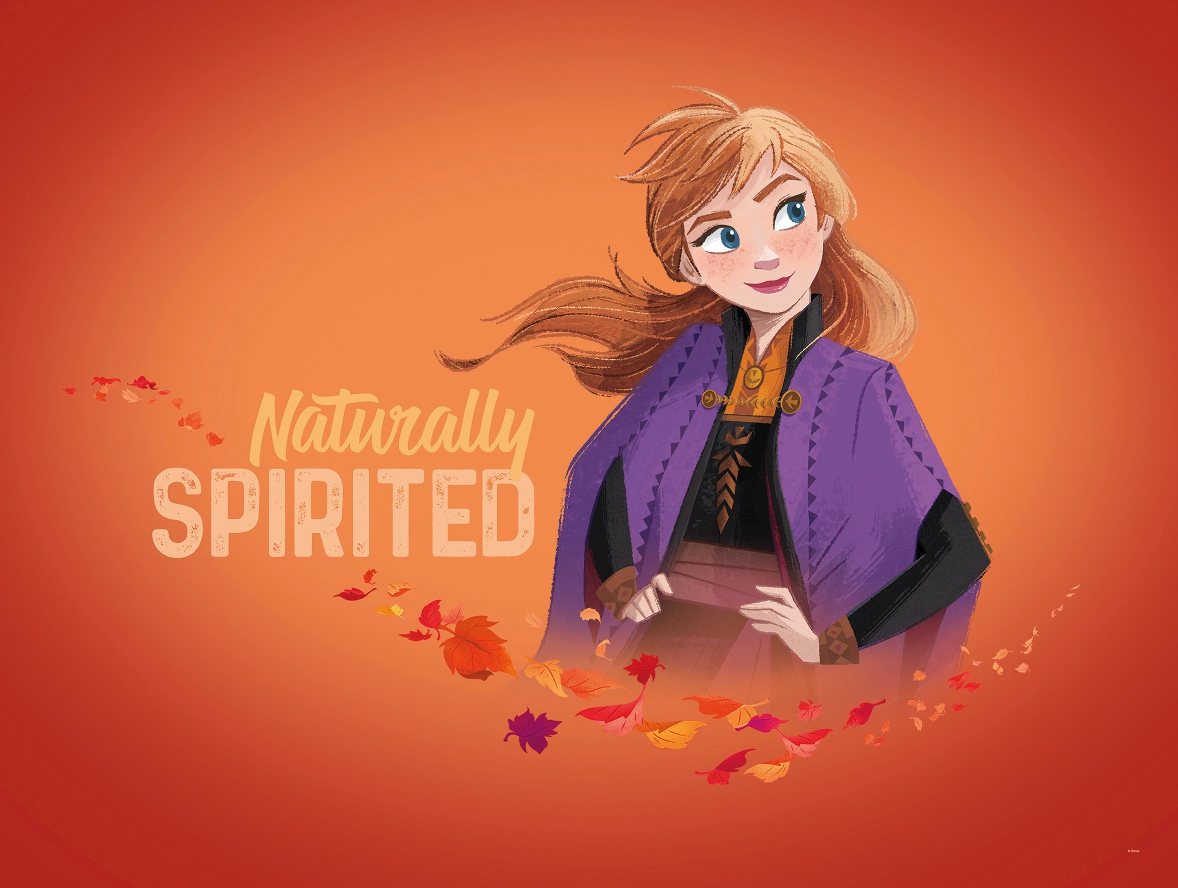 Komar Bild Frozen 2 Anna Autumn Spirit, Disney (1 St), Wandbild zur Dekoration im Kinderzimmer - ohne Rahmen