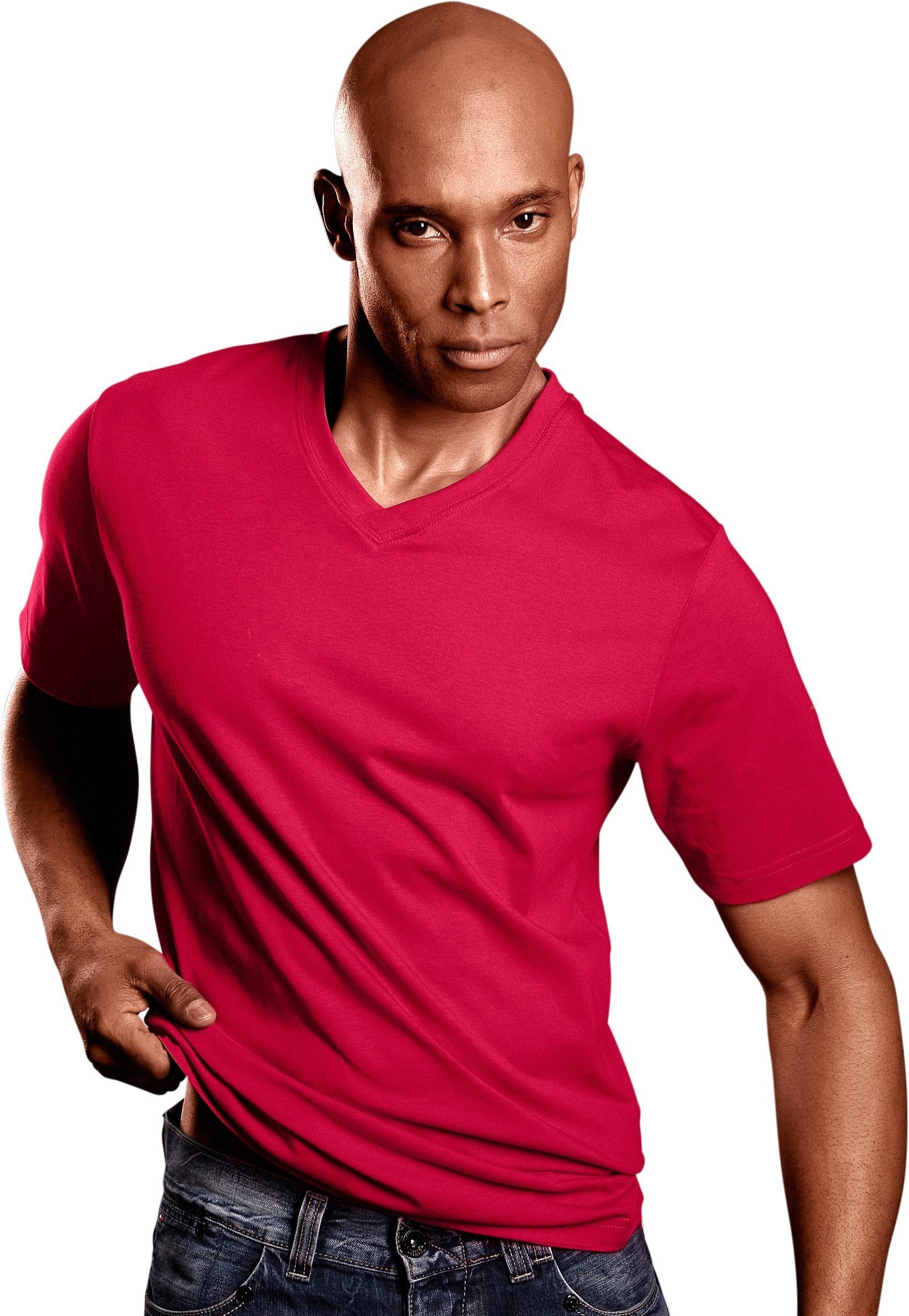 H.I.S T-Shirt mit V-Ausschnitt, V-neck, Unterziehshirt (3er-Pack) unifarben günstig online kaufen