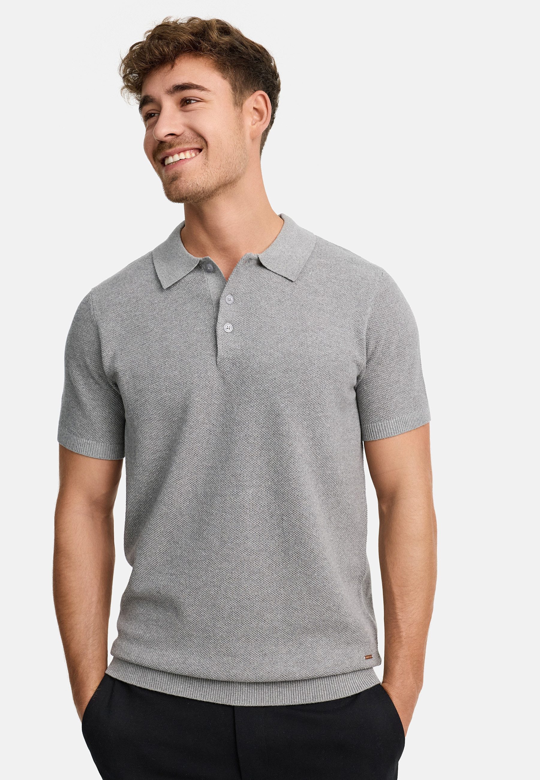 Indicode Poloshirt INVorm mit dezent strukturierter günstig online kaufen