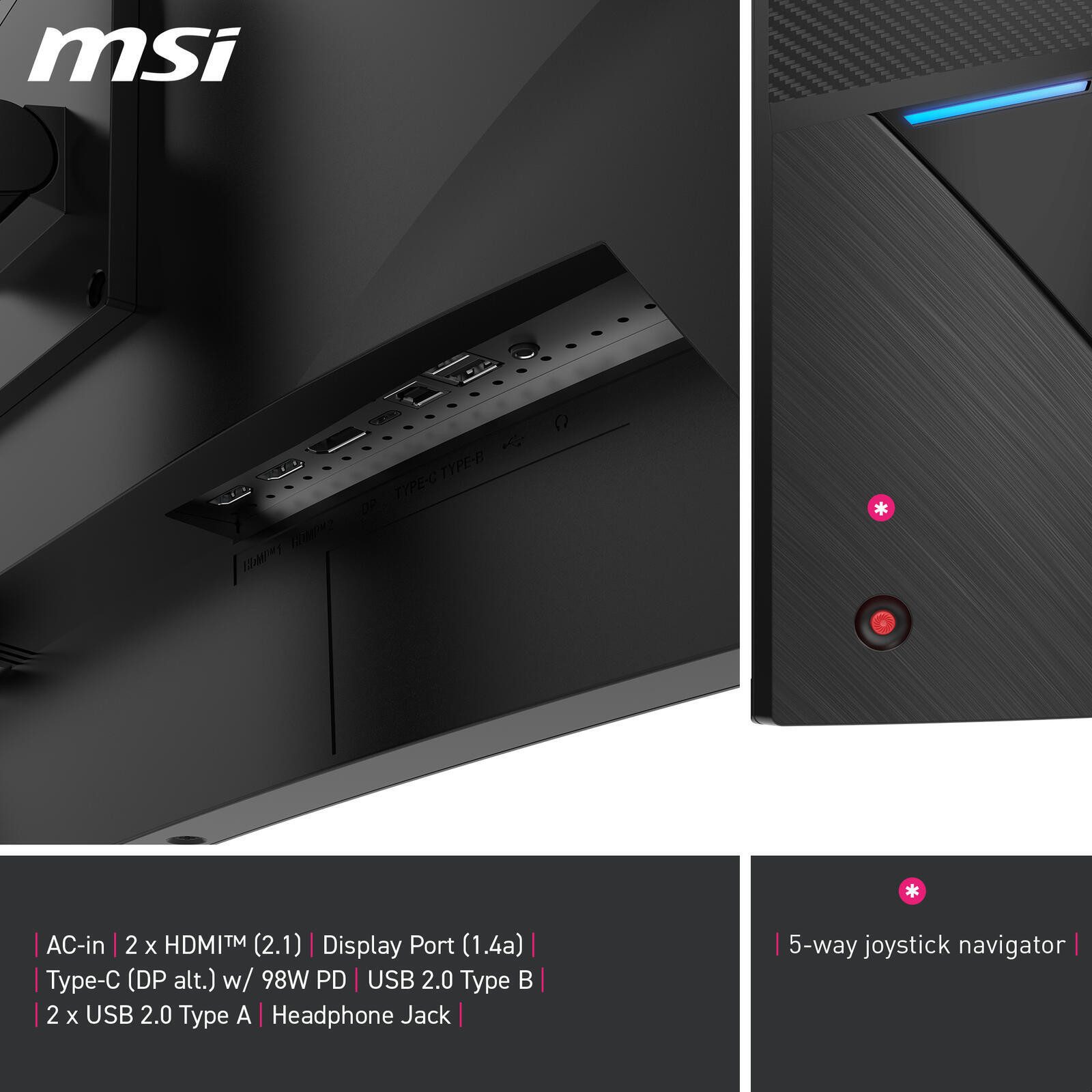MSI Gaming-LED-Monitor (3440 x 1440, 0,5 ms Reaktionszeit, 240 Hz, VA Panel)