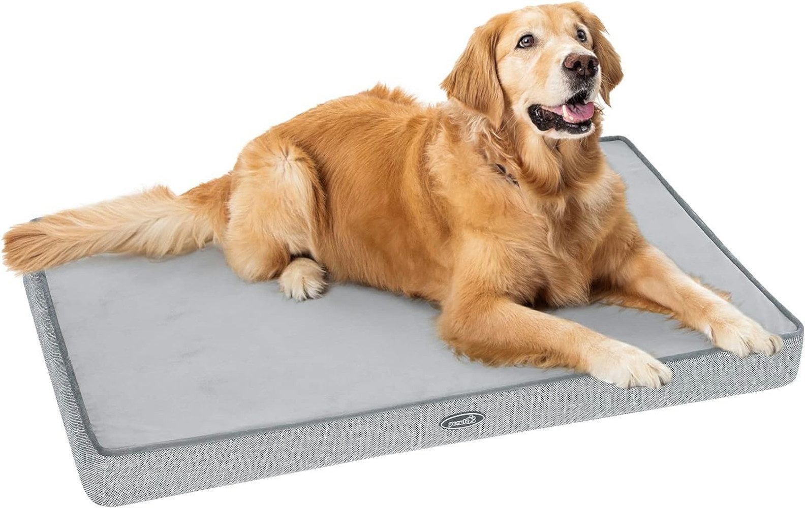 Tierbett Hundekissen Hundebett für Mittlerer Hunde bis 25kg 89x56x7cm Grau