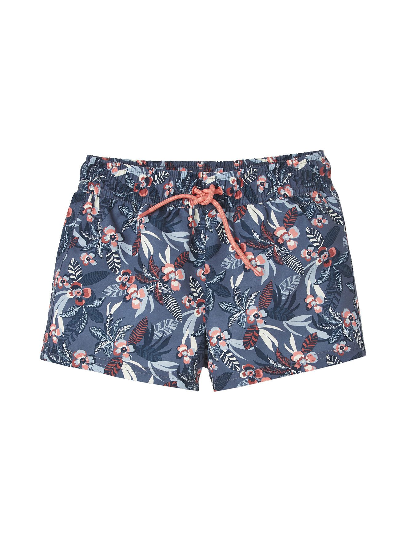 vertbaudet Badeanzug Mädchen Badeshorts, tropisches Muster