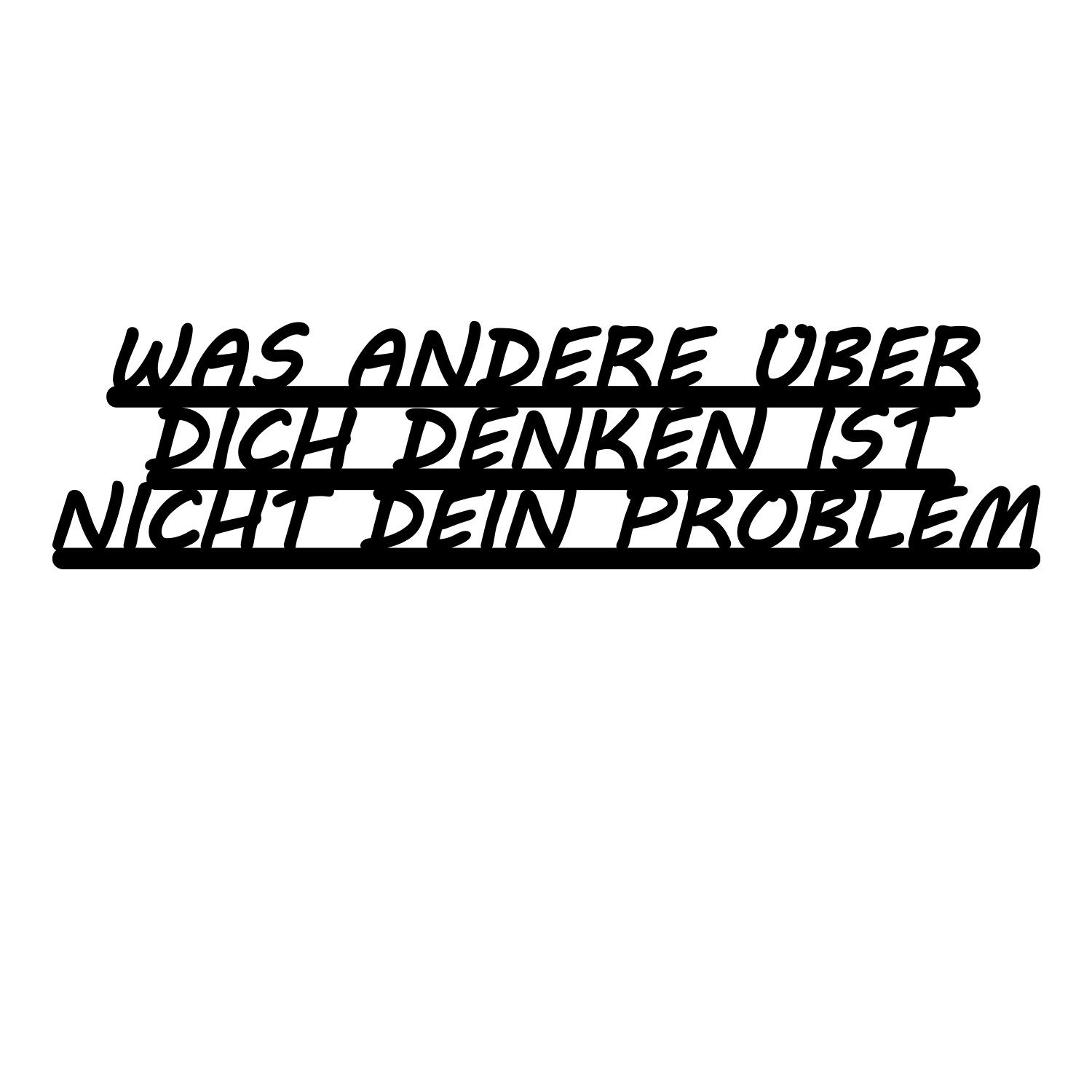 Namofactur Wanddekoobjekt 'Was Andere über Dich denken ist nicht dein Problem' Holz Schriftzug, Wandbild Geschenk, Wandtattoo Spruch für die Wand