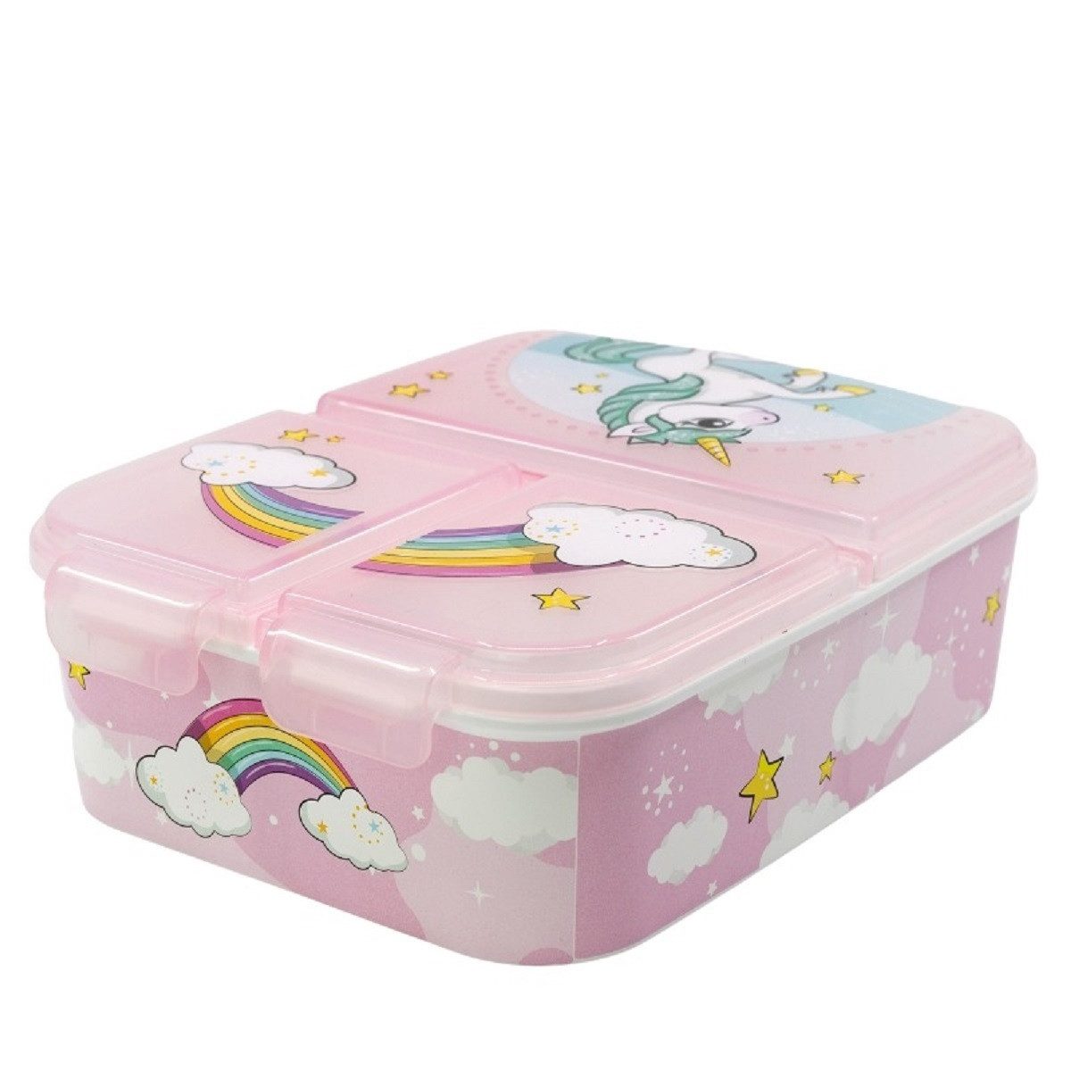 Stor Lunchbox Kinder Brotdose – Lunchbox mit 3 Fächern & tollem Design, (Brotdose, 1x Deckel, 1x Lunchbox), Lunchbox – Bild 2 von 3