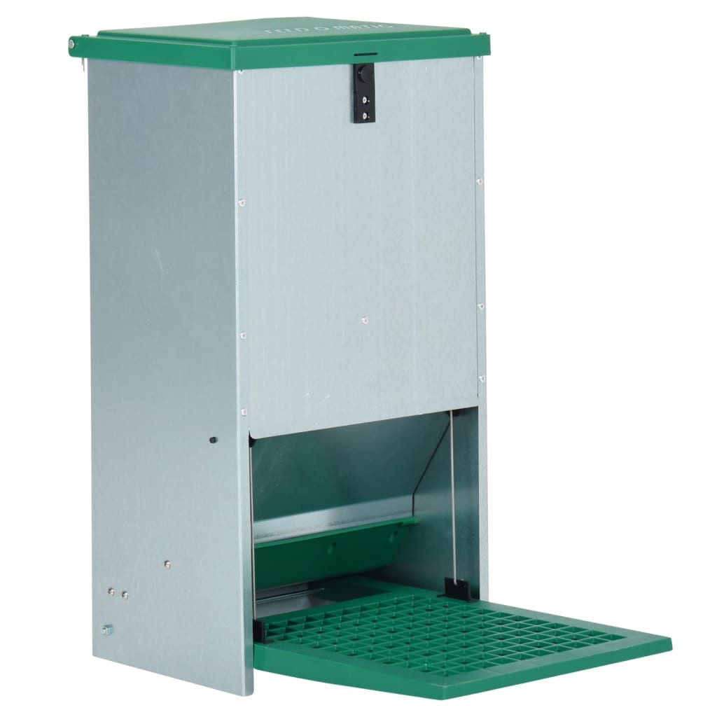 vidaXL Futterspender Geflügel-Futterautomat Feedomatic mit Pedal 20 kg