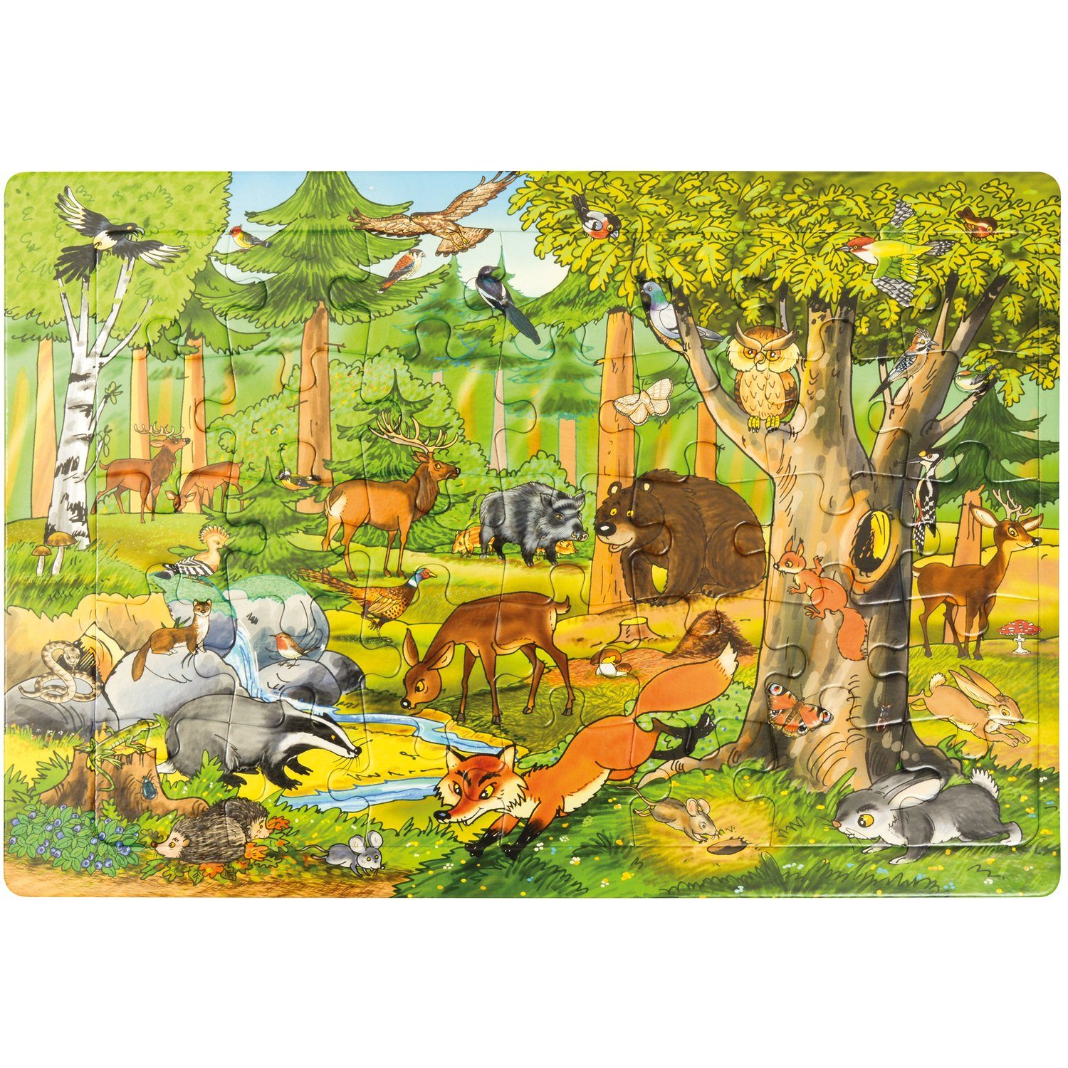EDUPLAY Lernspielzeug Puzzle Wald (35-St)