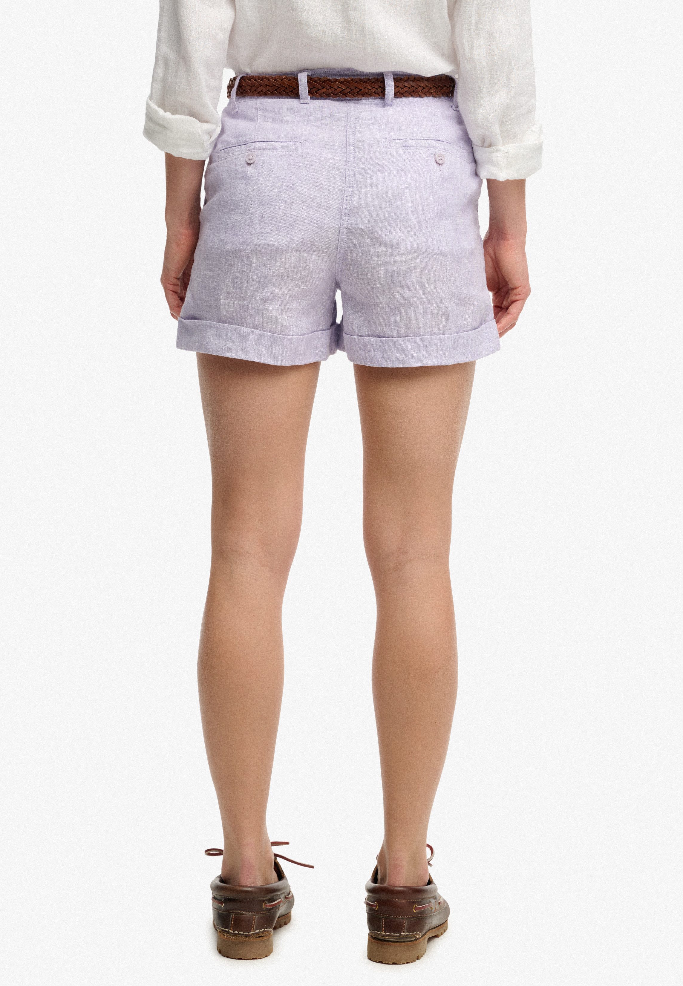 Superdry Shorts MID RISE LINEN SHORT aus 100% Leinen
