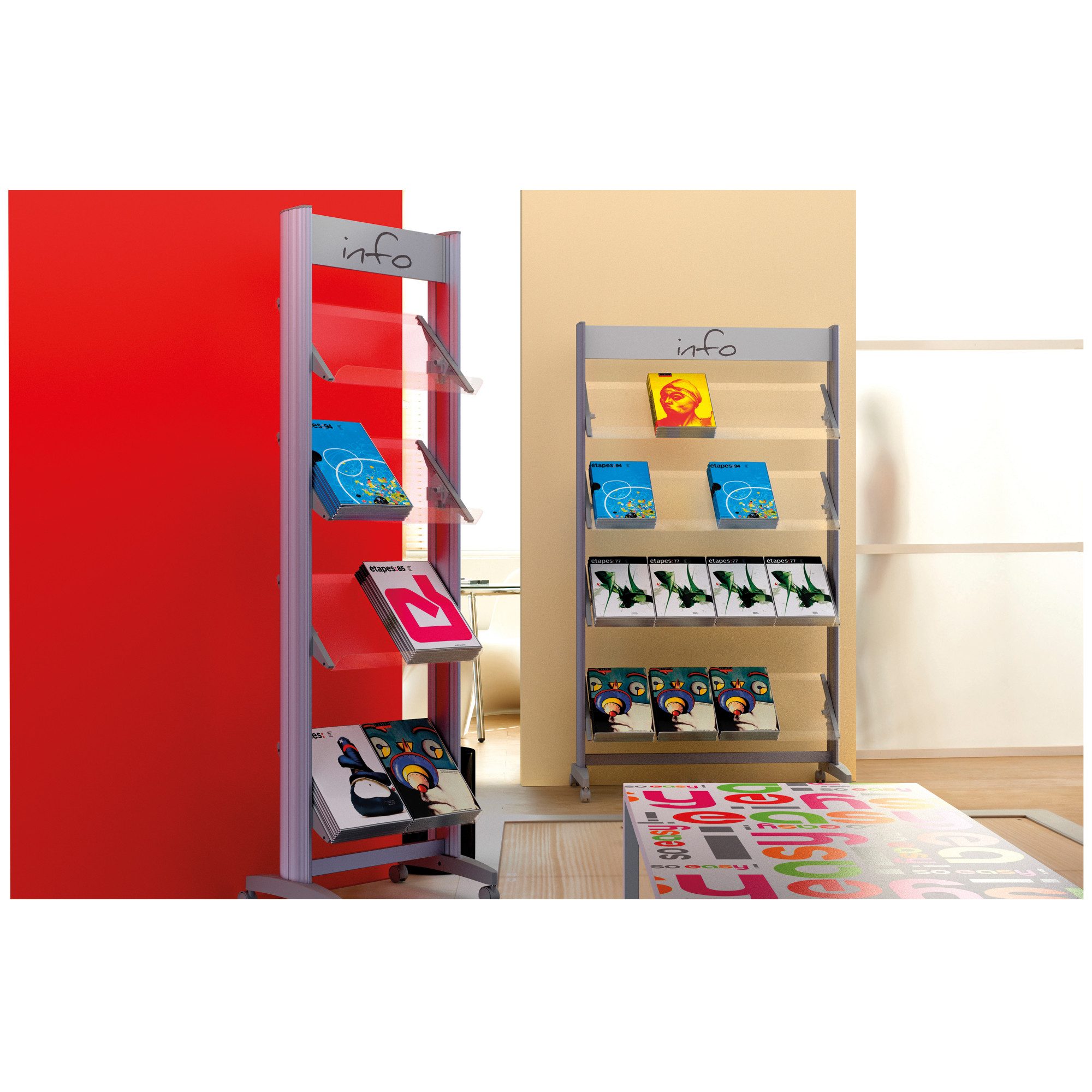 PAPERFLOW Stehsammler Prospektständer 12.A4TT.35 Metall aluminium