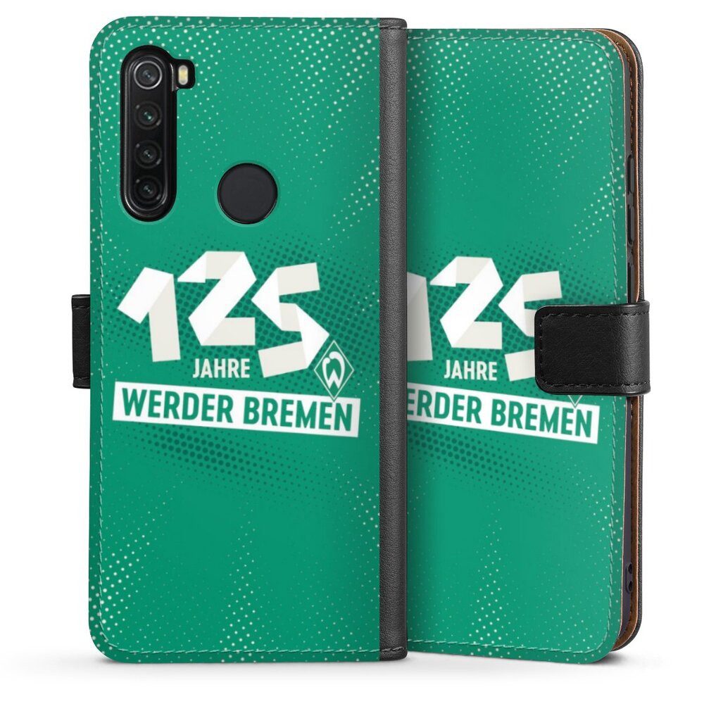 DeinDesign Handyhülle 125 Jahre Werder Bremen Offizielles Lizenzprodukt, Xiaomi Redmi Note 8 Hülle Handy Flip Case Wallet Cover
