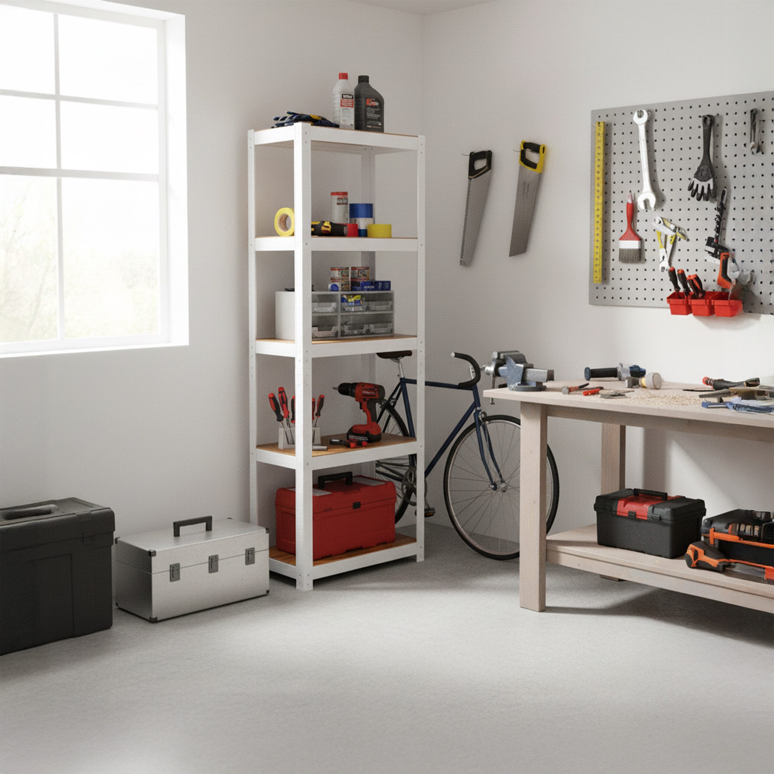 relaxdays Schwerlastregal Stahl 5 Ebene, 30 x 50 x 180 cm günstig online kaufen