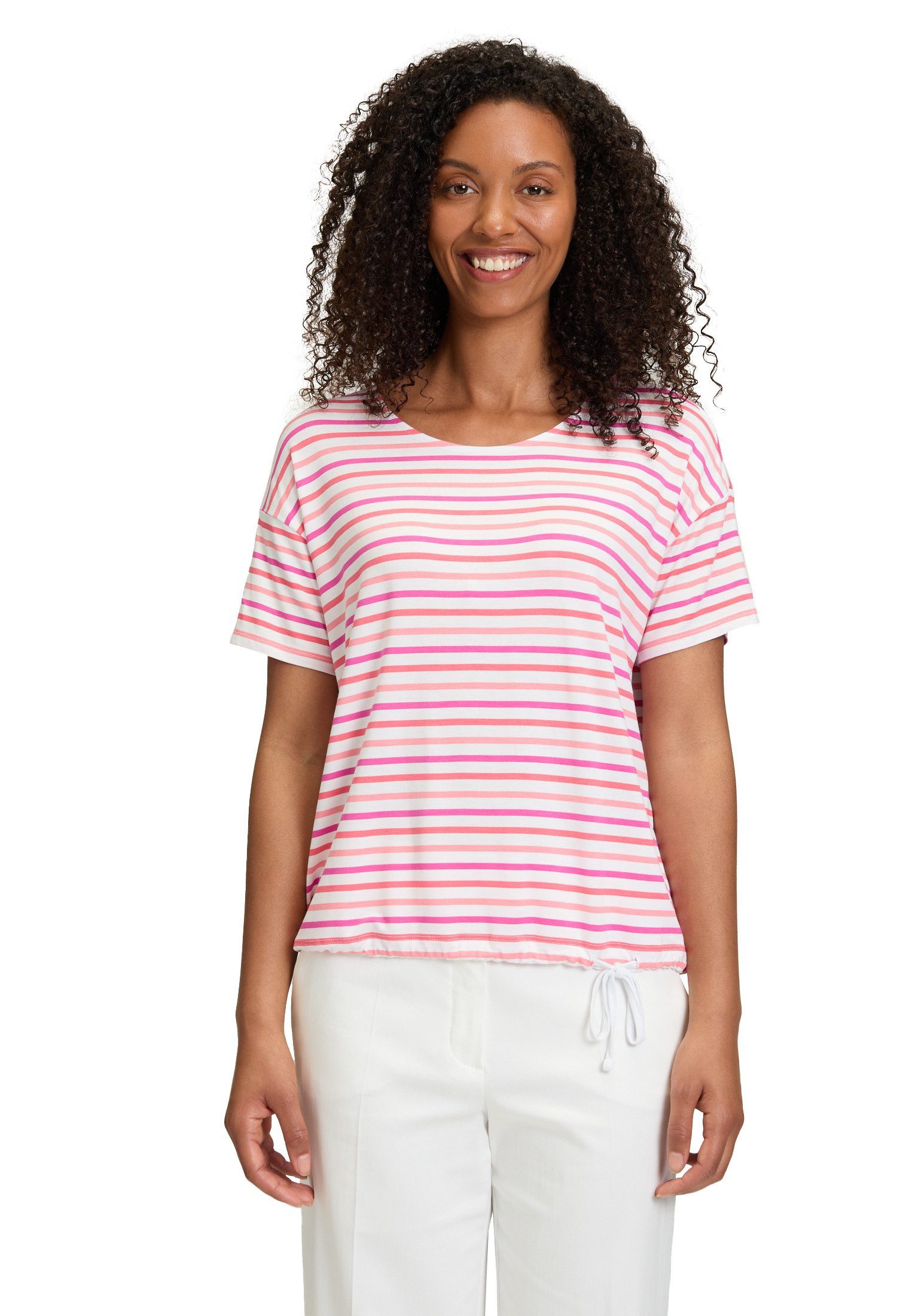 Kurzarmshirt Damen mit Tunnelzug