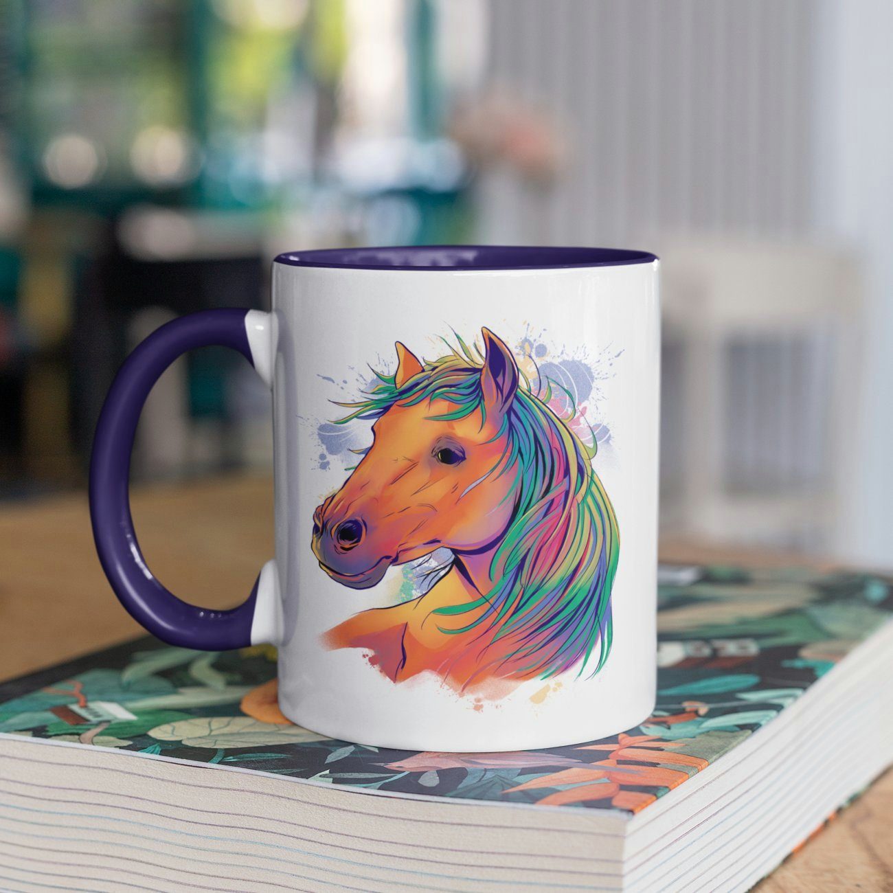 WS-Trend Tasse Pferd Kakaotasse Kaffeetasse Teetasse, Keramik, 330 ml