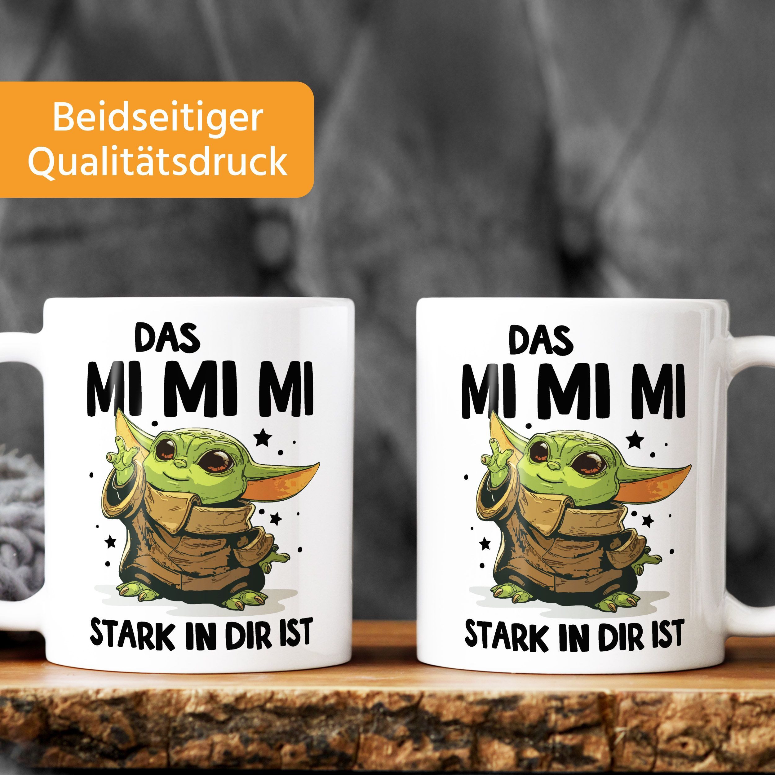 MoonWorks Tasse Kaffee-Tasse mit Spruch Das Mimimi stark in dir ist Baby Bürotasse, Keramik