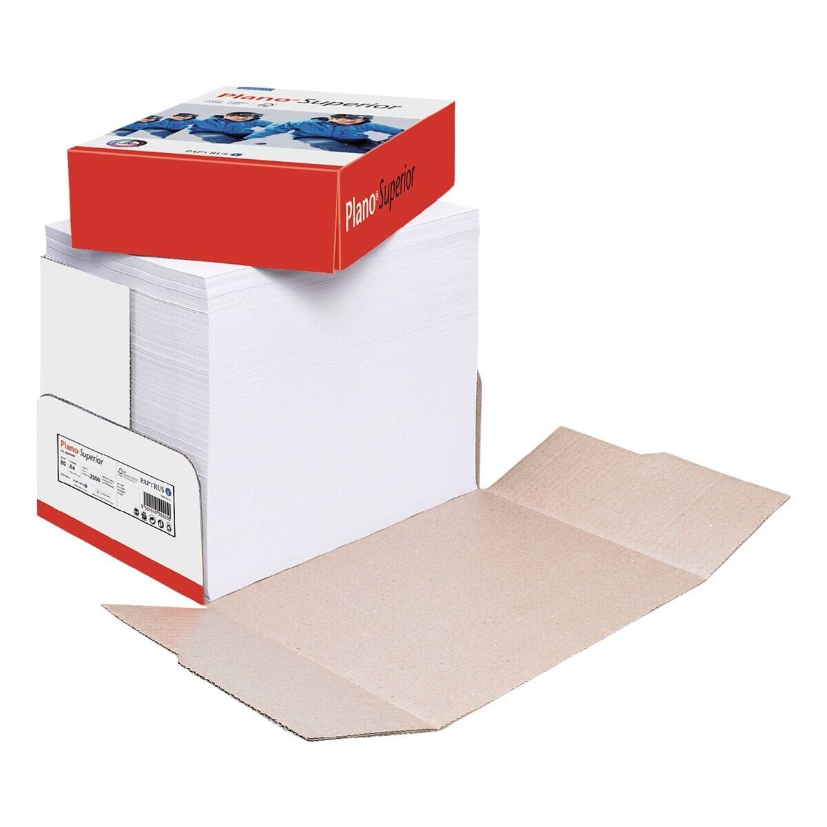 PLANO Druckerpapier Superior, Format DIN A4, 80 g/m², 165 CIE, 2500 Blatt