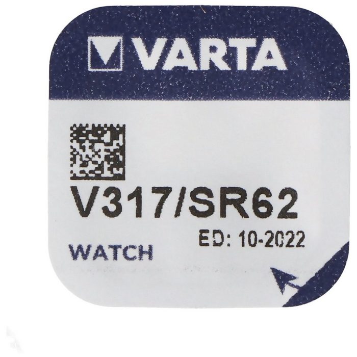 VARTA 317 Varta V317 SR62 SR516SW Knopfzelle für Uhre Knopfzelle (1 55 V)