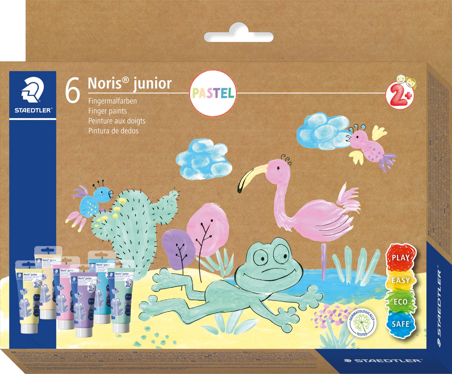 STAEDTLER Fingerfarbe Junior Fingermalfarbe, 6 Stück