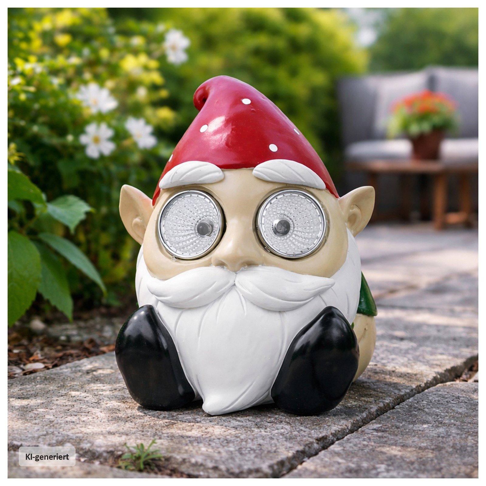 HTI-Living Gartenfigur Solar-Gartenfigur Zwerg, (Stück, 1 St., 1 Solar-Gartenfigur)