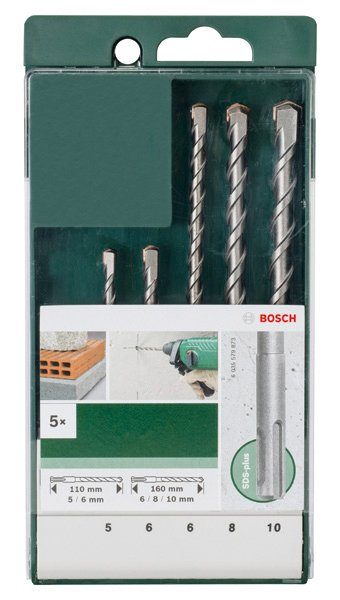 Bosch Hammerbohrer-Set SDS-plus 5-8 mm 6-teilig 110 mm 6-10 mm 160 mm