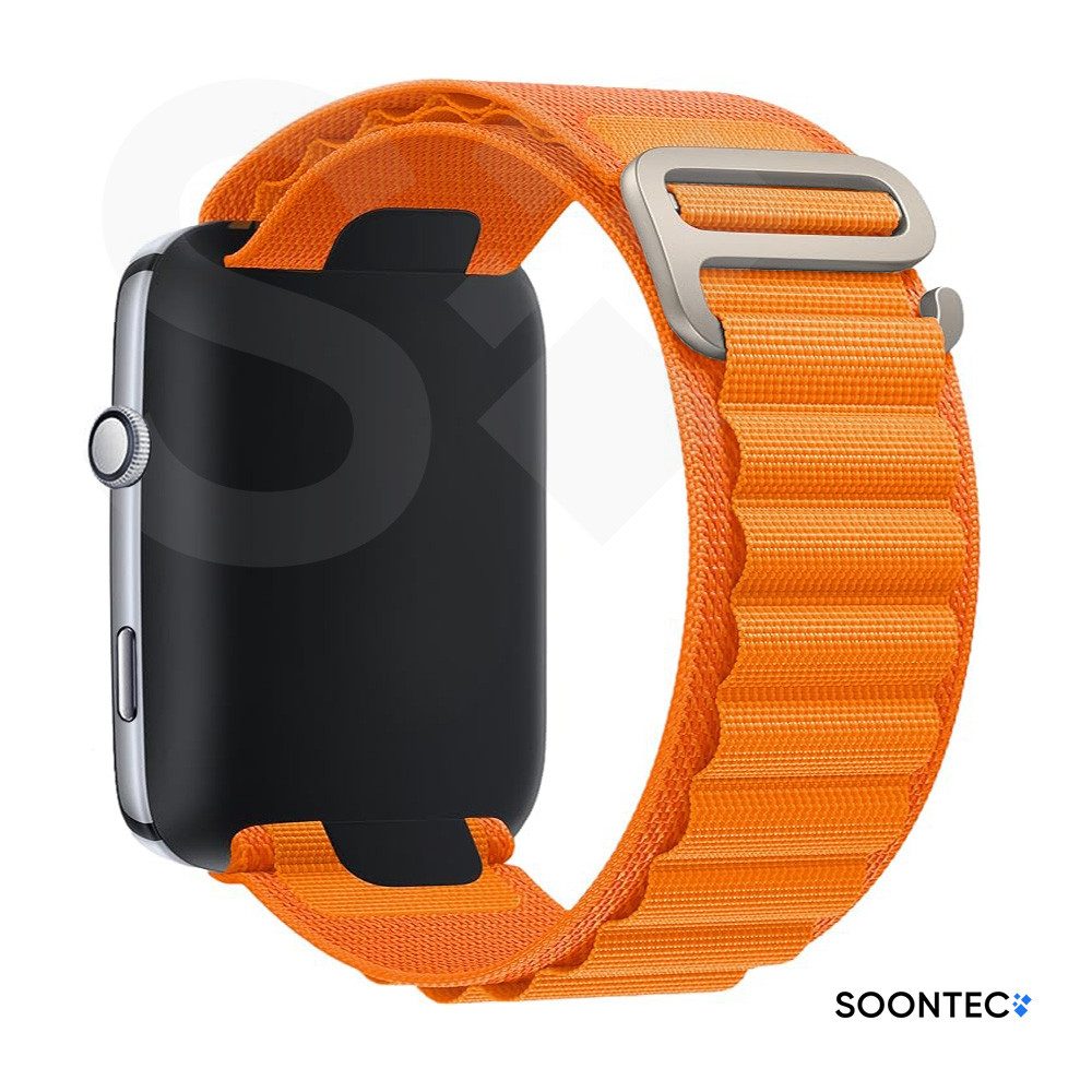 SOONTEC Smartwatch-Armband Premium Nylon Loop Armband mit G-Hook Verschluss, für Apple Watch Ultra 1/2/3 & Series 1-11