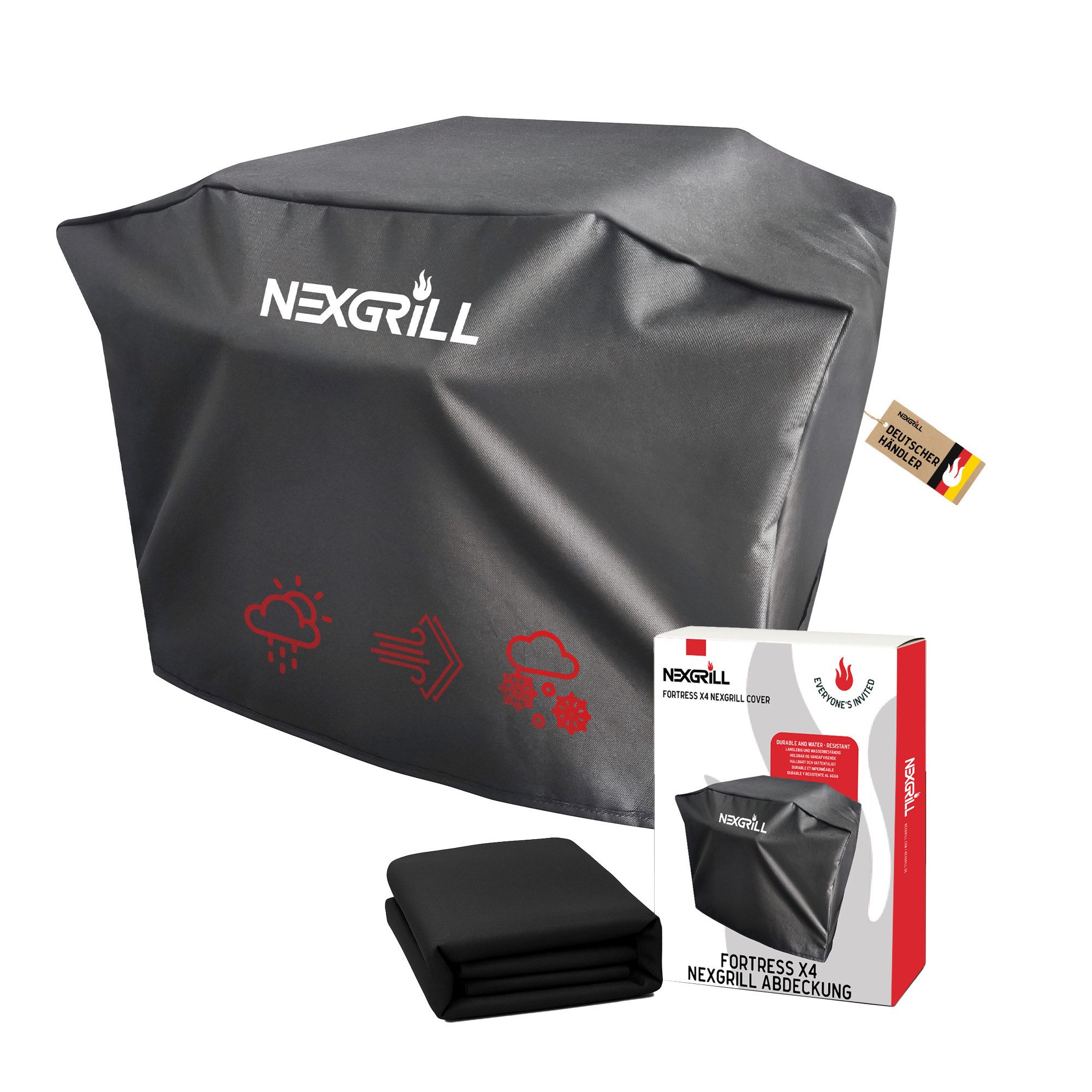 nexgrill Grillabdeckhaube Fortress X4 Gasgrill Grillabdeckhaube 60 cm, Schutzhülle für Fortress x4, schwarz, Grillabdeckung wetterfest