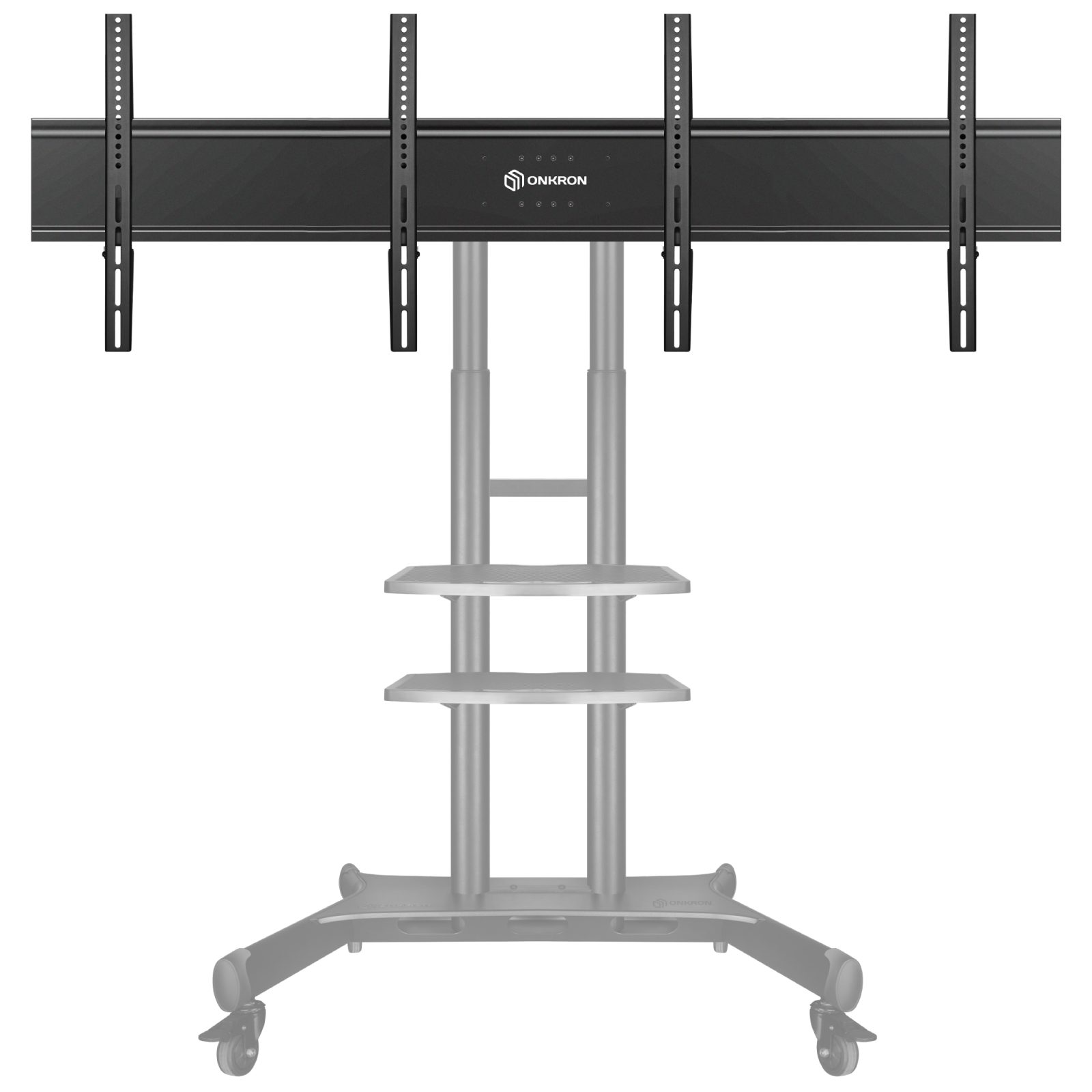 ONKRON TV-Ständer ADV1881-B, (bis 65,00 Zoll, Doppel VESA Panel, ADV1881-B, Dollel VESA Panel für 2 Bildschirme bis 65 Zoll max)